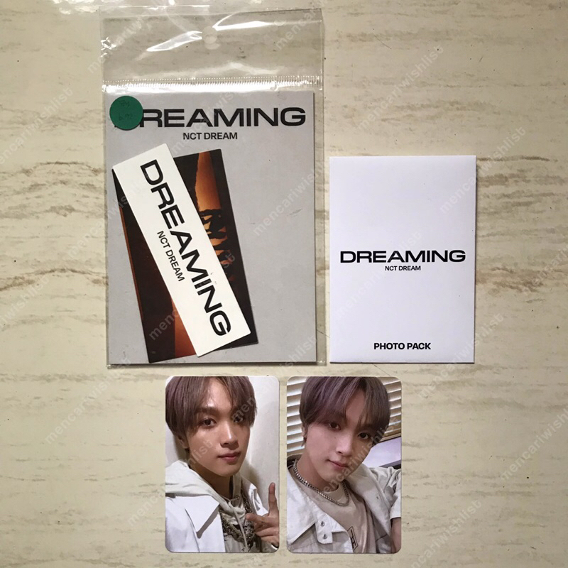 nct dream md - dreaming luggage sticker set ; unsealed haechan set | pc photocard