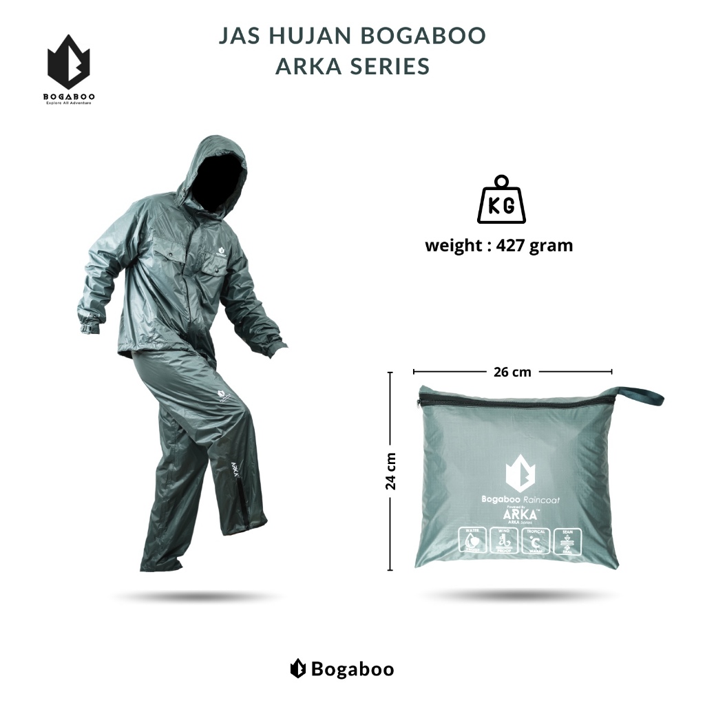 Jas Hujan Bogaboo Stelan Baju Dan Celana Waterproff - Raincoat Mantel Hujan - Jas Hujan Motor