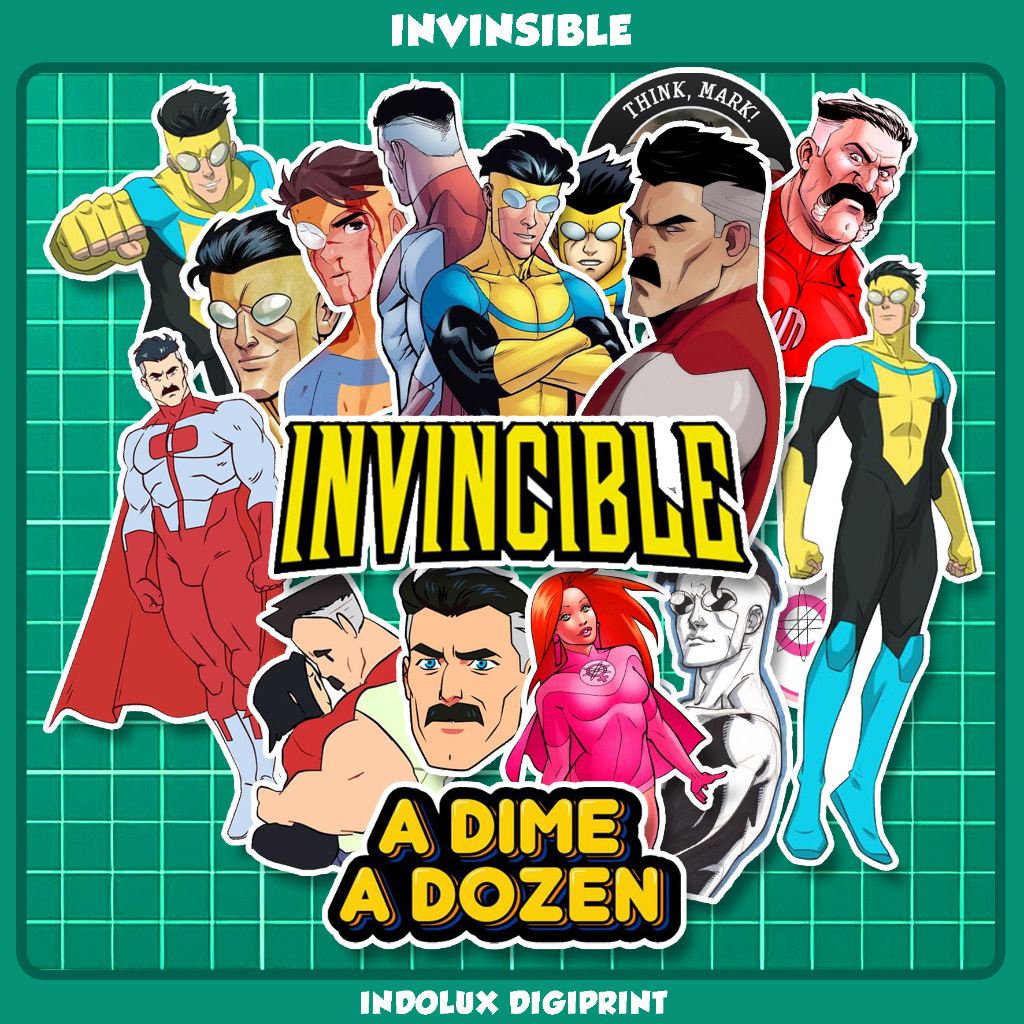 

Sticker Invincible 45 Pcs Stiker Omni Man Film Hotstar Mark Grayson Dekorasi Laptop Anti Air