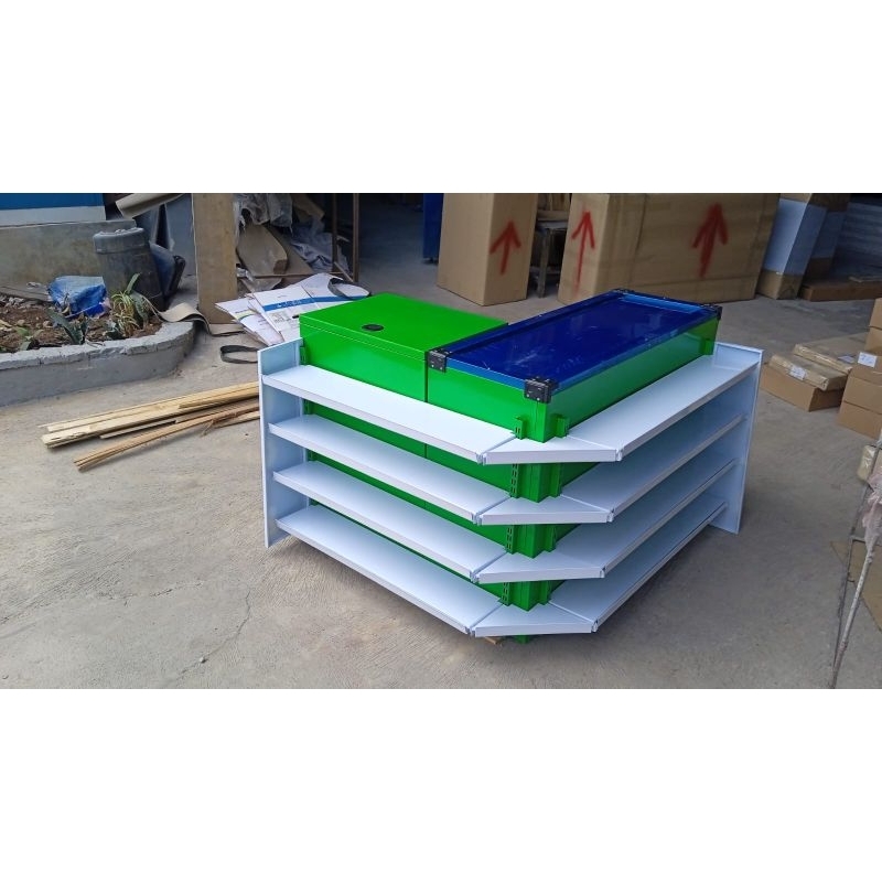 Meja Kasir + Shelving Minimarket