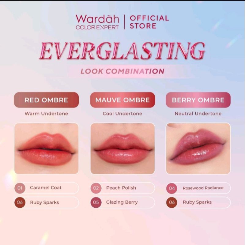 Lip Wardah terbaru | lip Wardah glasting | 6 shed