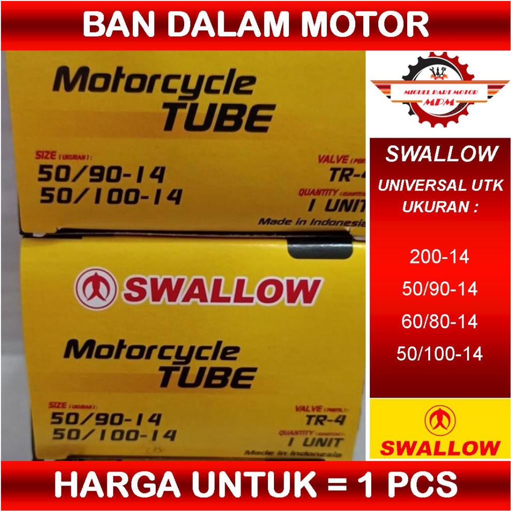 Ban dalam motor swallow ukuran 50/90 ring 14 60/80 ring 14 50/100 ring 14