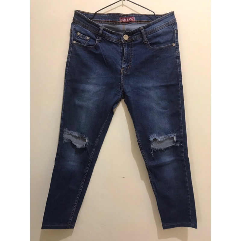 [Preloved] Inkey Jeans Celana Sobek Jeans Wanita