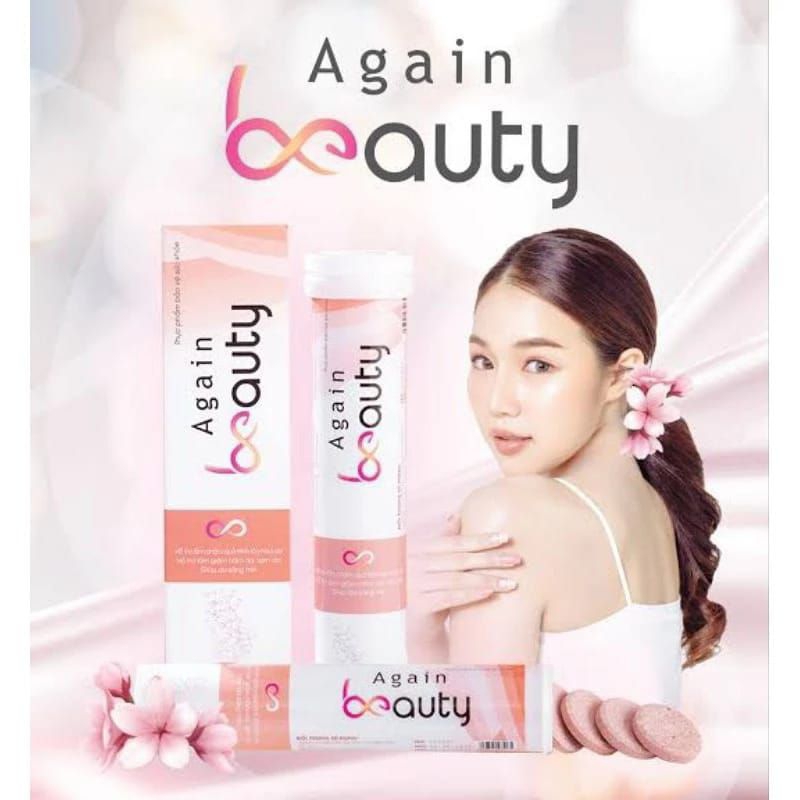 READY TABLET MELASMA/Effervescent AGAIN BEAUTY ORIGINAL MENCERAHKAN KULIT SIAP KIRIM