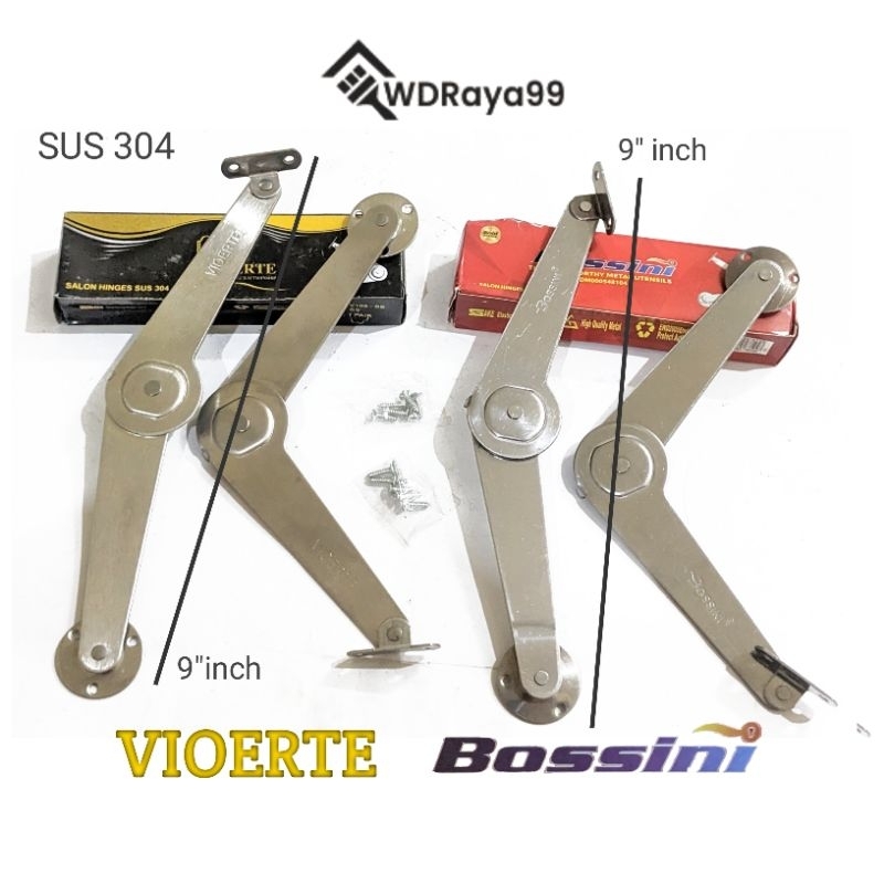 Engsel Salon Jendela 9 inch Engsel Sikutan Jendela SUS 304 Anti Karat