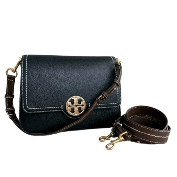 TB Felix Black Leathers Shoulder Bag