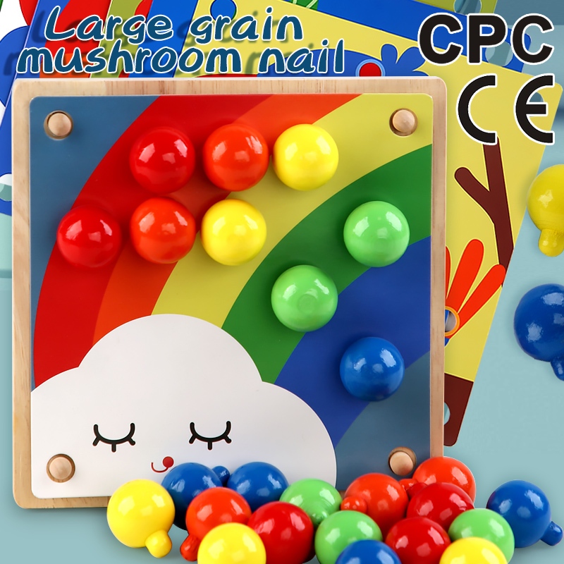 Mainan Montessori Color Beads Sorting / Manik-manik Pilah Warna