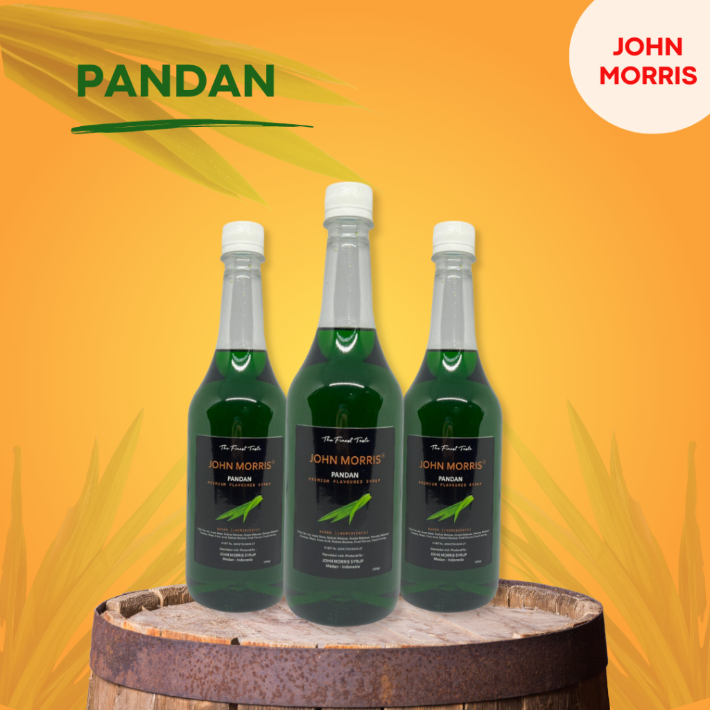 

JOHN MORRIS Premium Flavoured Syrup Pandan 1000 ml / Sirup Rasa daun pandan 1 Liter / Pandan Flavour 1 L / Sirop perisa rasa aroma pandan untuk campuran minuman