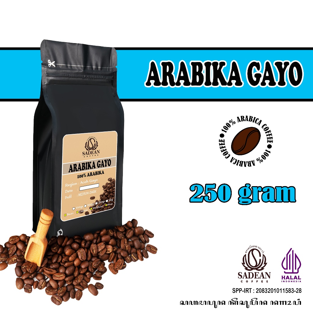 

Biji Kopi Bubuk Arabika Gayo Single Origin 250g / Kopi Arabika Aceh Gayo