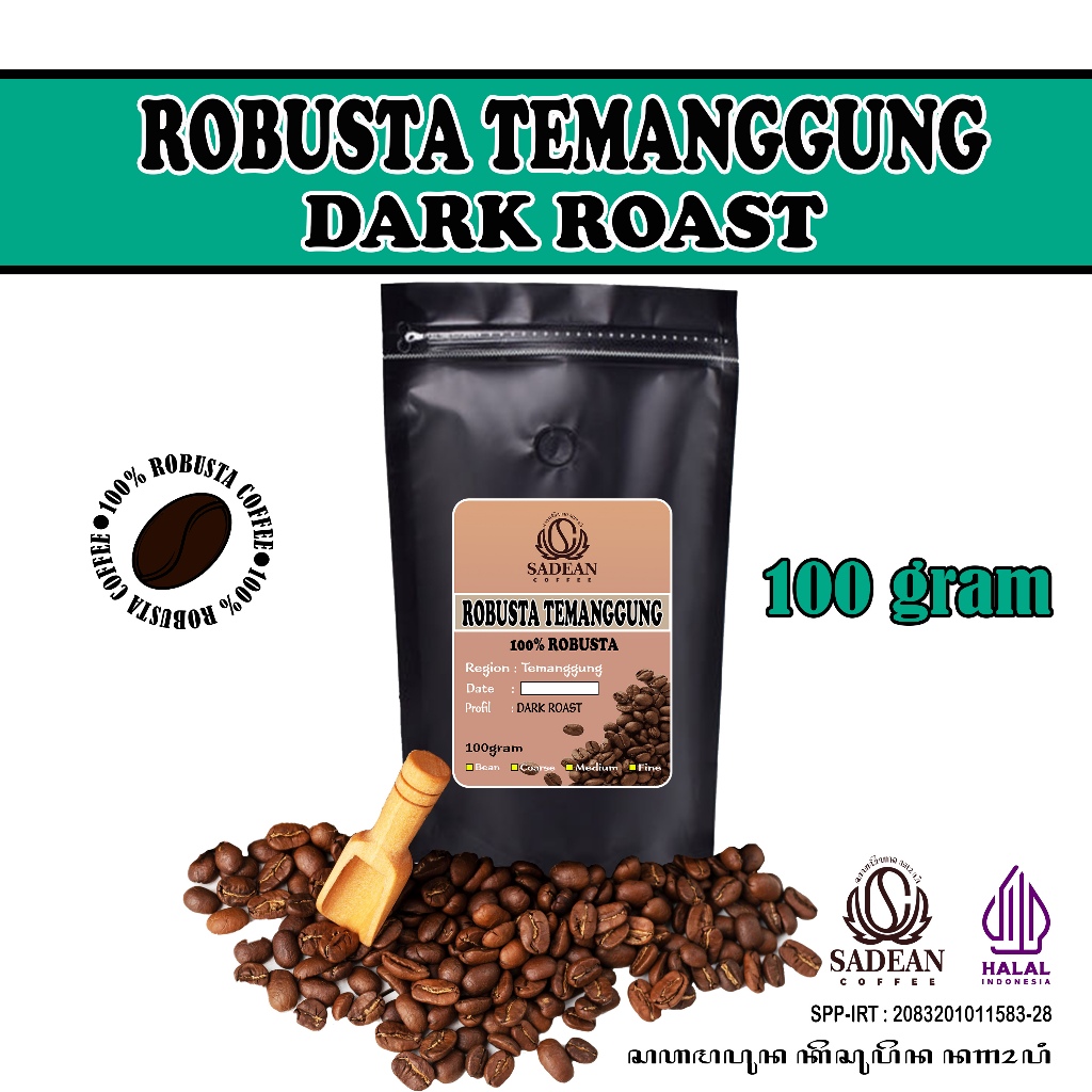 

KopI Fine Robusta Temanggung DARK ROAST / Biji Kopi Bubuk Robusta Temanggung 100g
