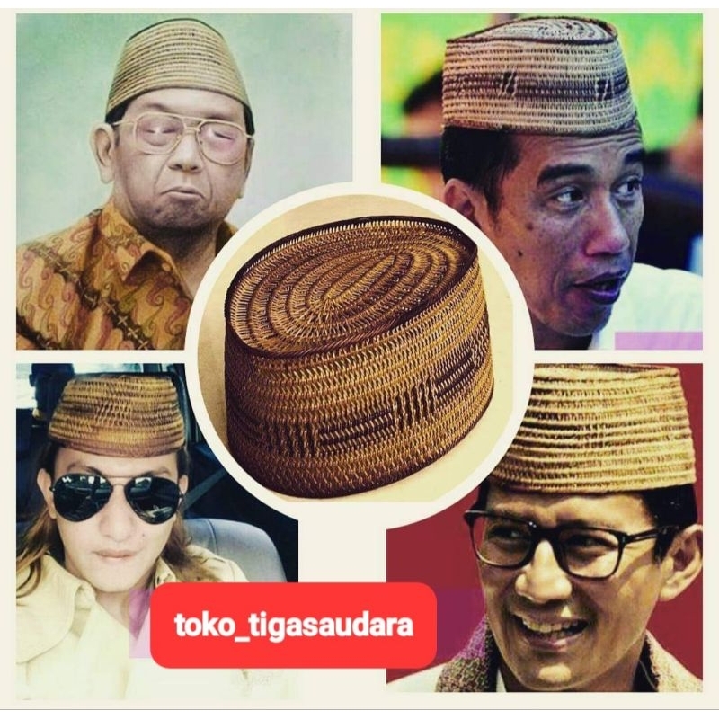 Peci Rotan Gorontalo - Songkok Gus Dur - Peci Rotan Premium