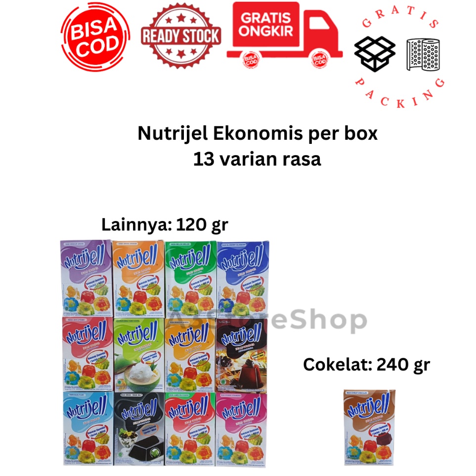 

Restock Nutrijel Ekonomis per box Nutrijell jeli agar agar COD
