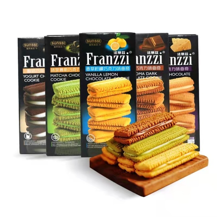 Franzzi Biscuit Dark Chocolate Cookies Matcha Cheese Chocolate Vanila Lemon Franzi Biskuit Cookie