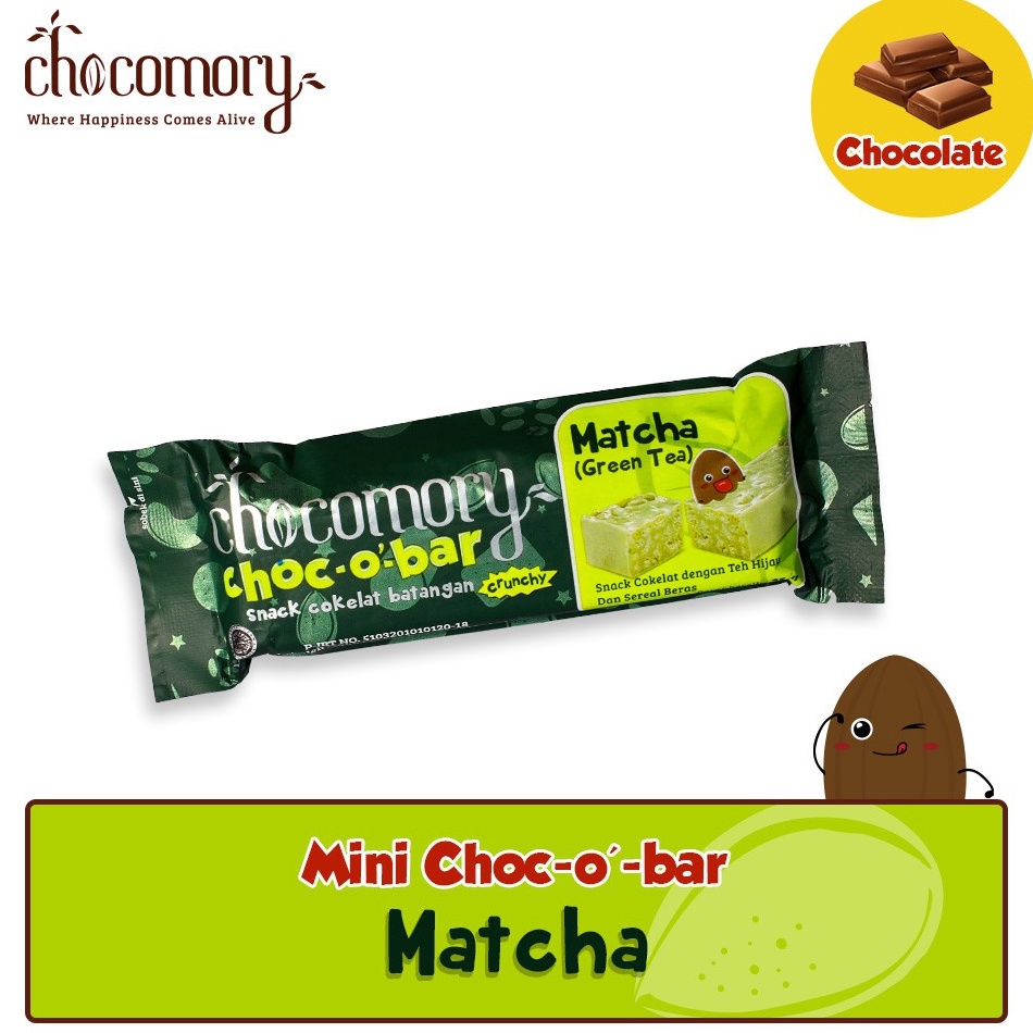 

Elegant Chocomory Mini Choco Bar Greentea 35g