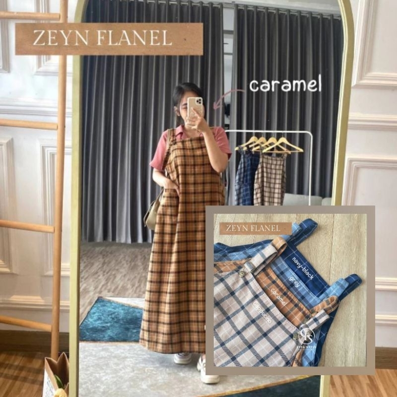 Overall wanita flanel kotak kotak terbaru