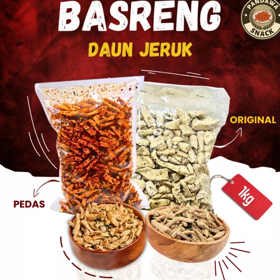 

Top Seller Basreng 1KG Pedas Daun JerukOri Daun Jeruk Baso Goreng Stik