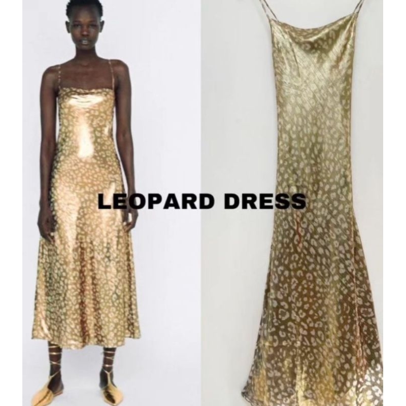 Zara leopard dress ( TANYAKAN STOCK SBLM ORDER )