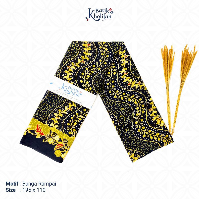 Kain Batik Cap Tulis Madura Motif Bunga Rampai (BKCT 02)