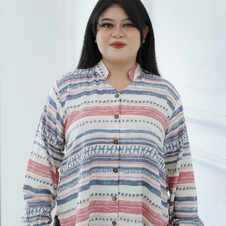 [Ld 100-160cm] Atasan Kemeja Blouse Rayon Premium Baju Wanita Kekinian Atasan Big Size ATasan Wanita