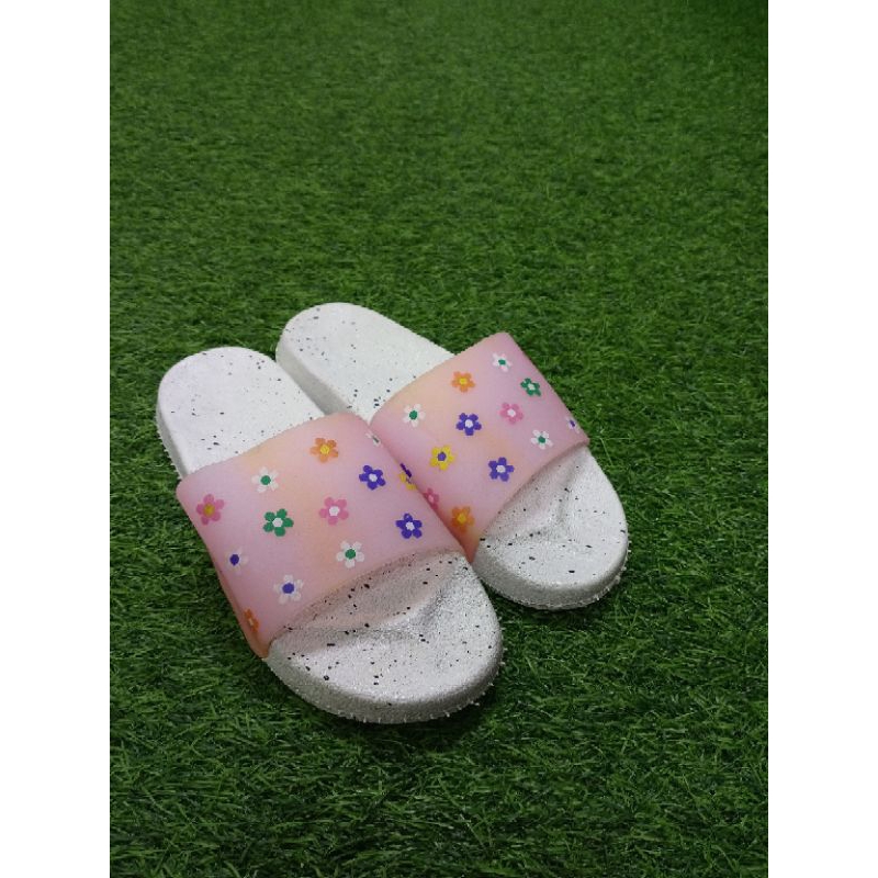Sandal Boloni  BL Daisy Warna Uk 37-40 / Sandal Slop Wanita Motif Bunga Cantik / Sandal Wanita Trend