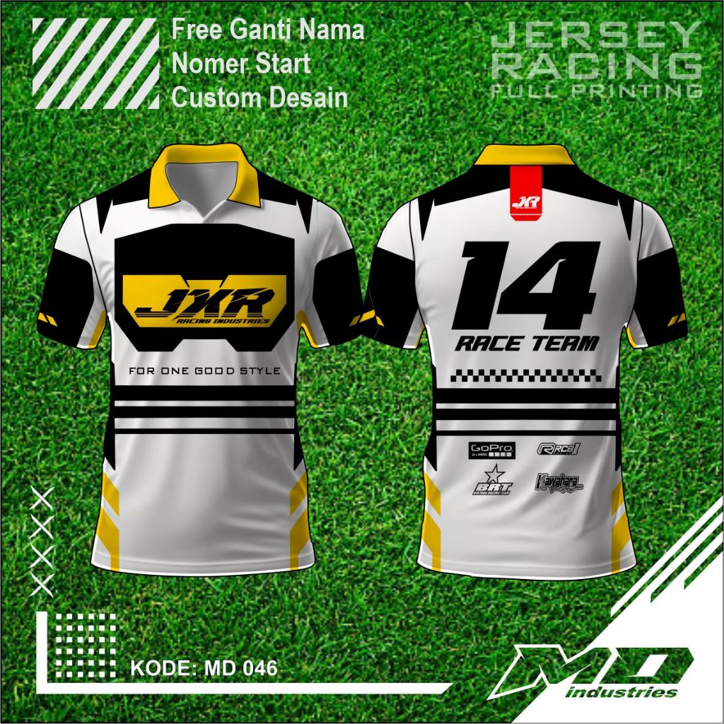 Jersey Balap Desain Keren - Baju Balap Racing Printing - Minimalis