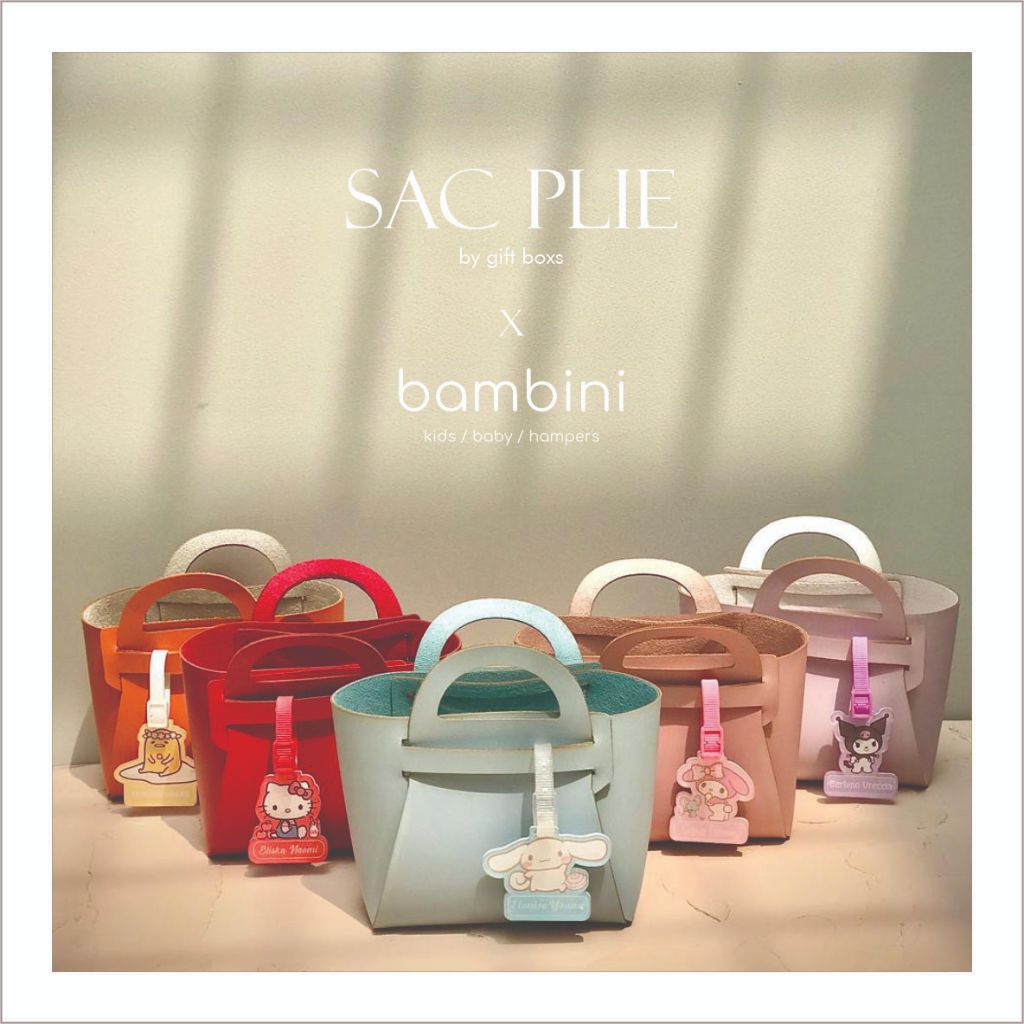 

SANRIO SERIES sac plie plus tag/SAC PLIE X BAMBINI /tas kulit/tas mini/tas isi permen/ tas jinjing /tas kulit party/ goodie bag/ mini bag leather/ leather bag small/tas souvenir