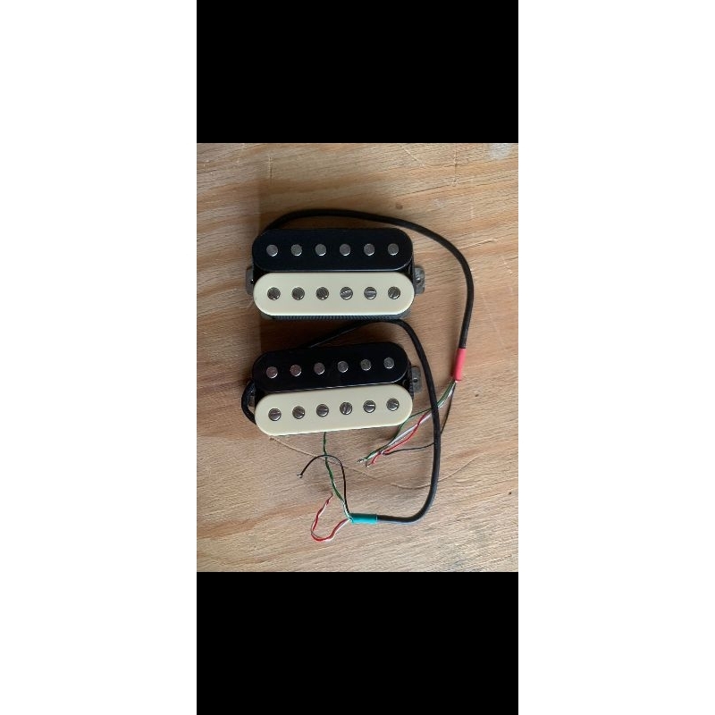 Zebra PTP Pickup Gitar Elektrik PRS spul coil Bekas tapi Baru Neck dan Bridge
