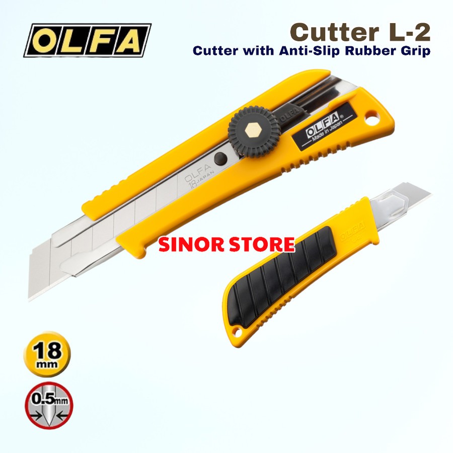 

OLFA L2 Pisau Cutter 18mm L-2 Snap Off Blade Cutter