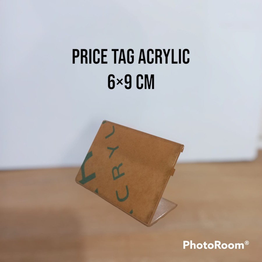 

Price Tag Akrilik ukuran 6x9cm Price tag Label Harga