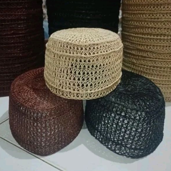 bisa cod termurah peci kopiah songkok akar rotan Kalimantan akar jangang resam