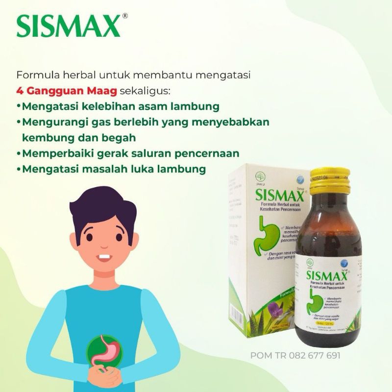 Obat maag Herbal SISMAX 120 ML dan 60 ML BPOM TERJAMIN