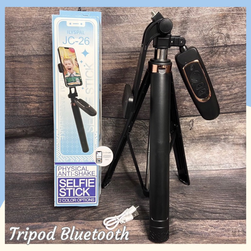 TRIPOD BLUETOOTH JC-26 1.8 METER + REMOTE CONTROL TRIPOD TONGSIS KAMERA