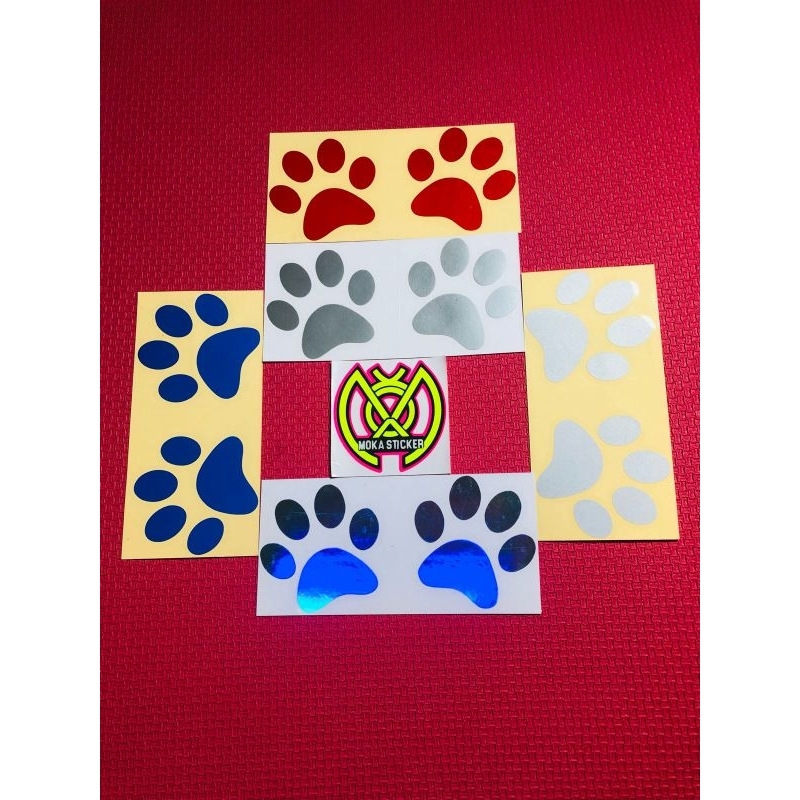 

Sticker Telapak Kaki Anjing Kucing Isi 2 cutting