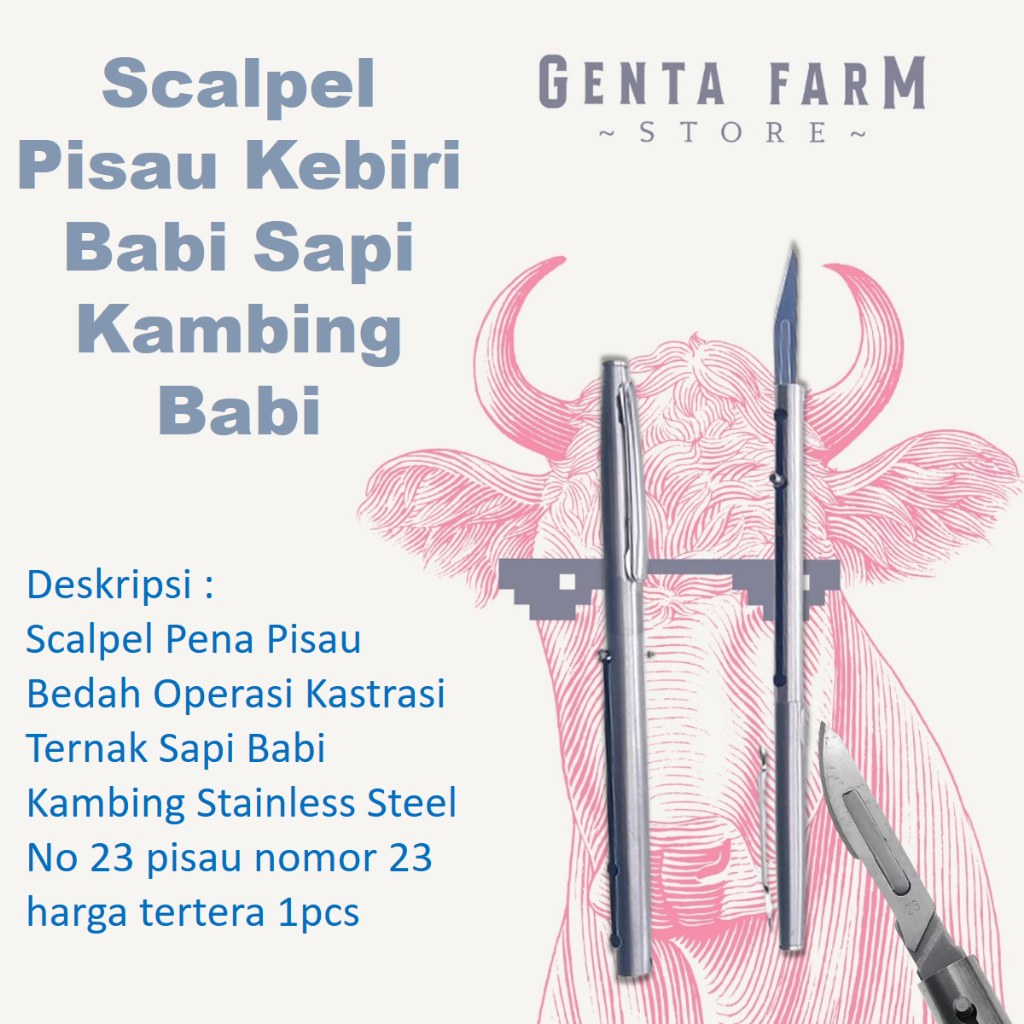 Scalpel Pisau Kebiri Babi Sapi Kambing Babi