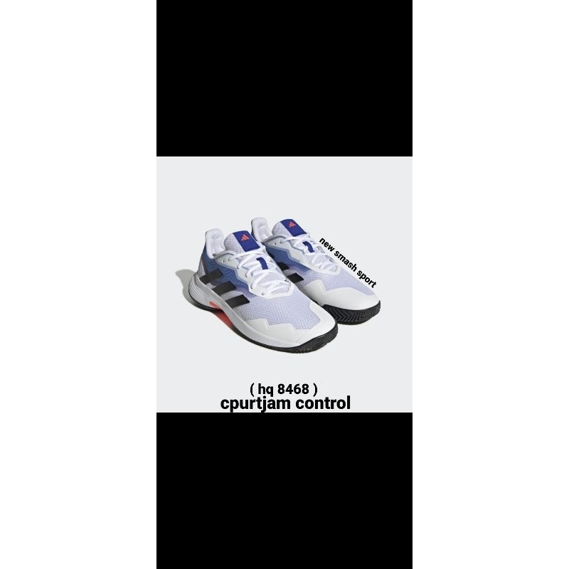 sepatu tenis adiddas courtjam control ( hq 8469 )