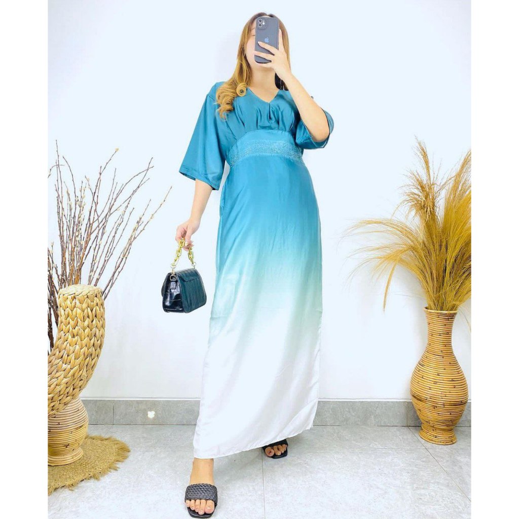 Benang Raja Gamis Ombre Armany Satin New Collection-1