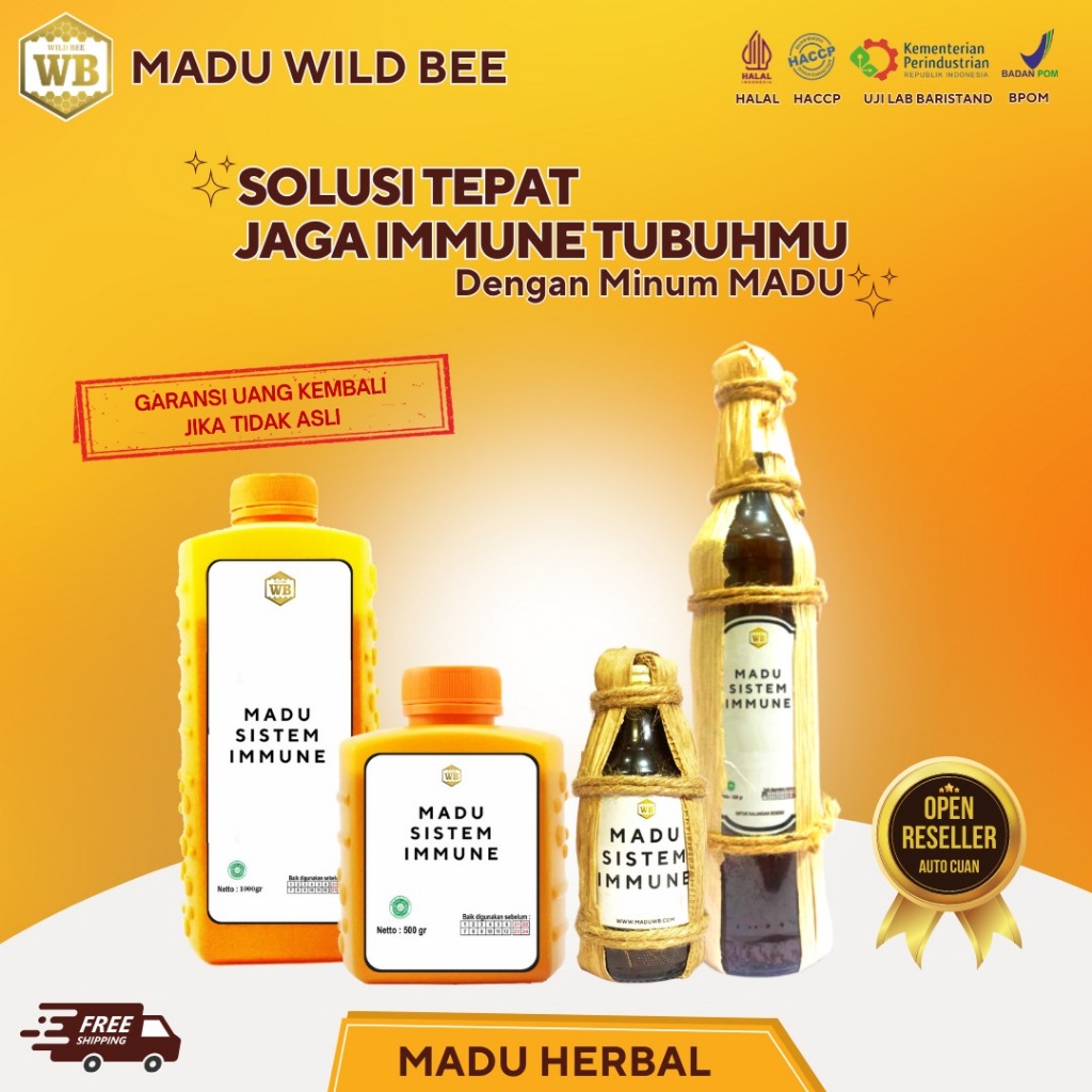 

WB Wild Bee - Madu Sistem Immune / Madu Herbal - Garansi Murni & Asli 100%