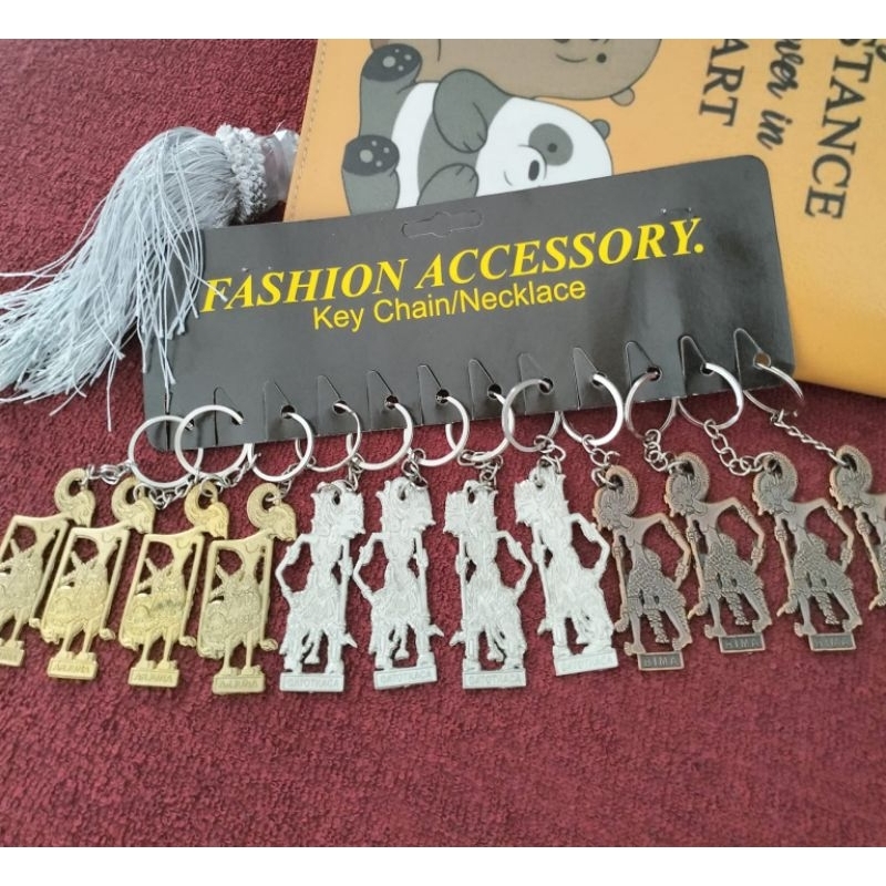 12 Pcs Gantungan Kunci Besi Wayang/cirikhas Jogyakarta/Grosir