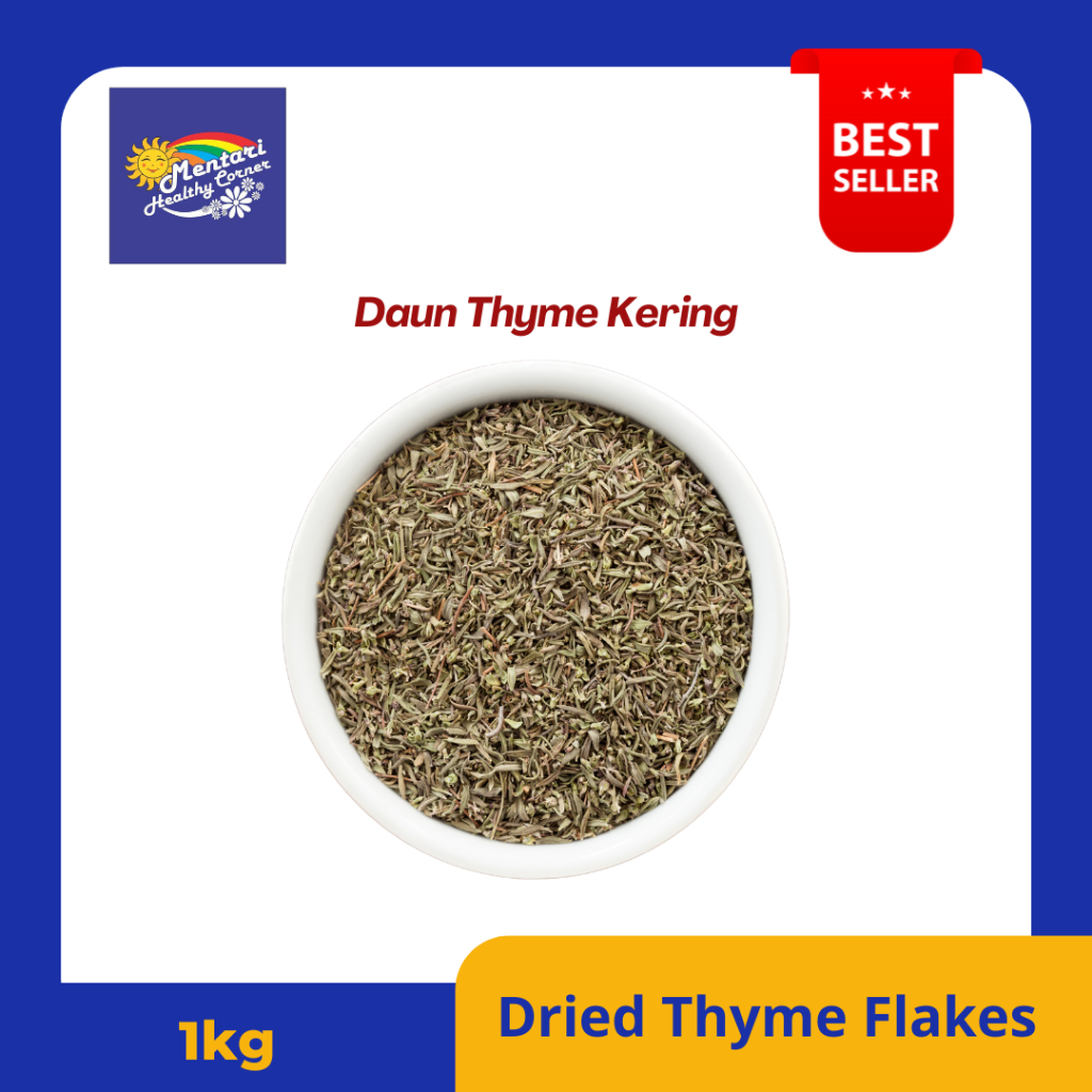 

Thyme Leaves Flakes 1kg / Daun Thyme Kering 1kg / Dried Thyme Leaves 1kg
