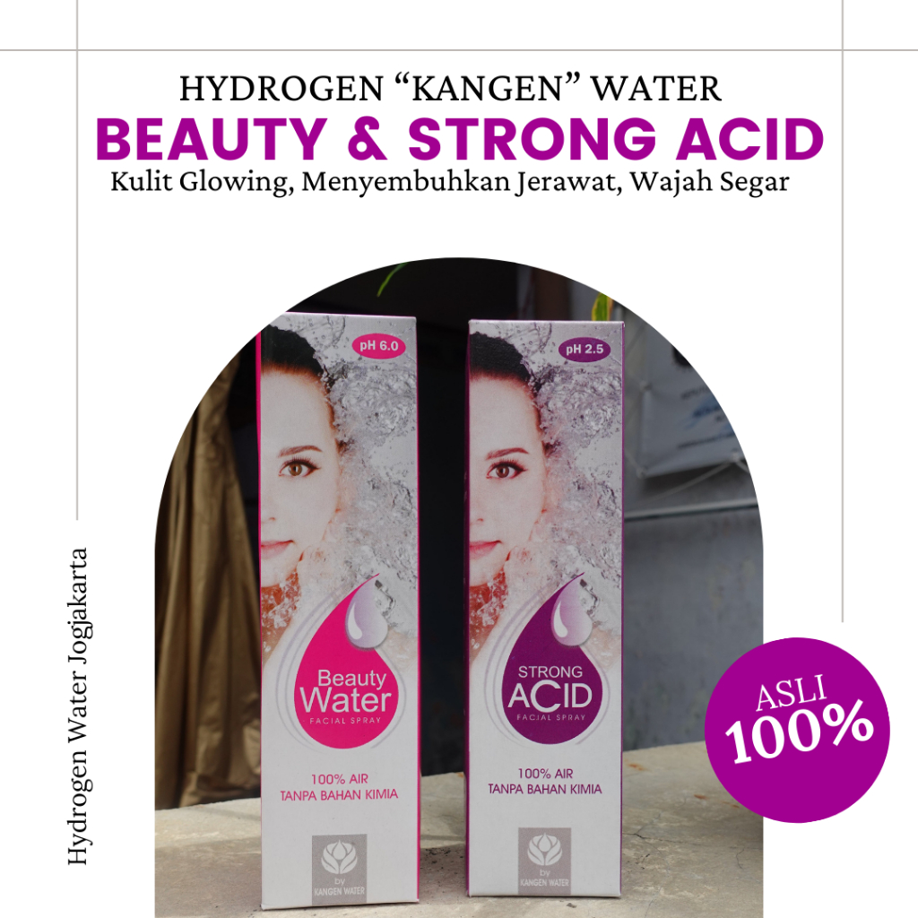 STRONG ACID pH 2.5 - BEAUTY WATER pH 6 - STRONG KANGEN pH 11.5 - 100ml Spray Face Mist