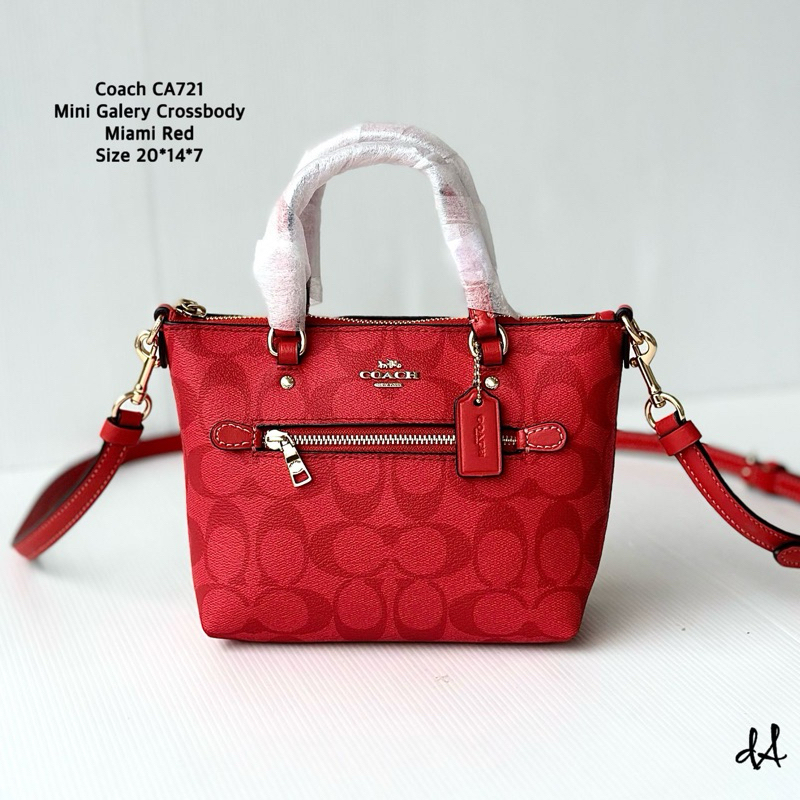 Coach Mini Gallery Crossbody Miami Red