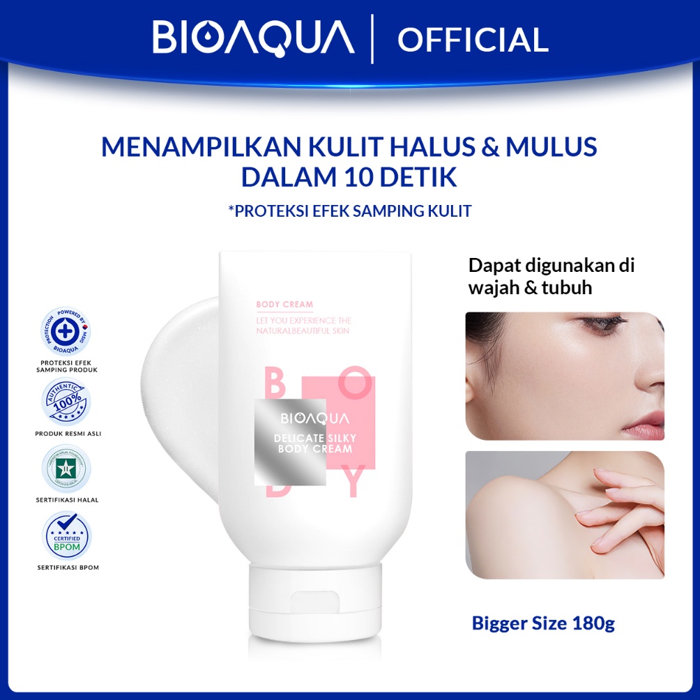 BPOM BIOAQUA Delicate Silky Cream Wajah Body Cream 18g Dapat Digunakan Di Wajah  Tubuh Cream Pemutih