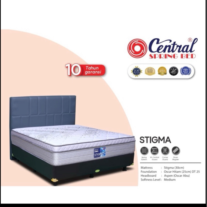 kasur pegas central stigma 180x200