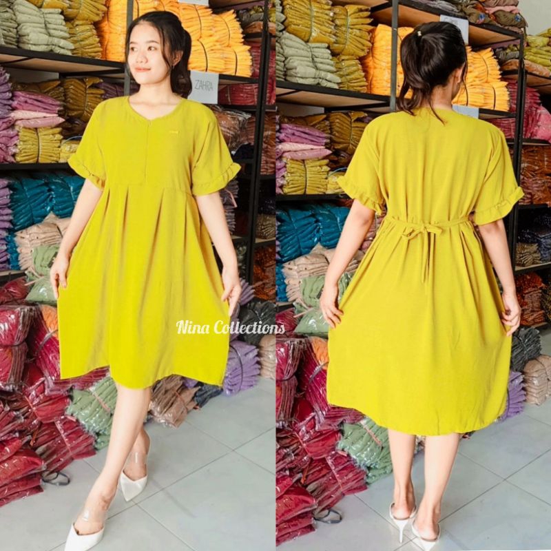 Daster Dress Yuki Bumil Busui/ Daster Crinkle Airflow / Dress Crinkle  / Daster Crinkle Airflow/ Das