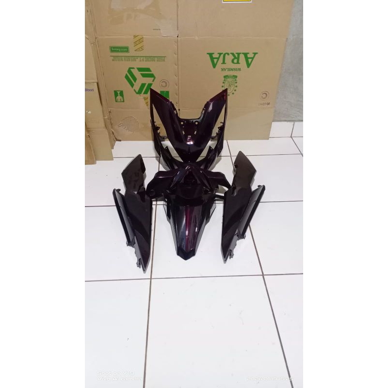 COVER BODY BEAT ESP 2017/18/19 BODY BEAT ESP FULL HALUS HITAM LEMBAYUNG MERAH