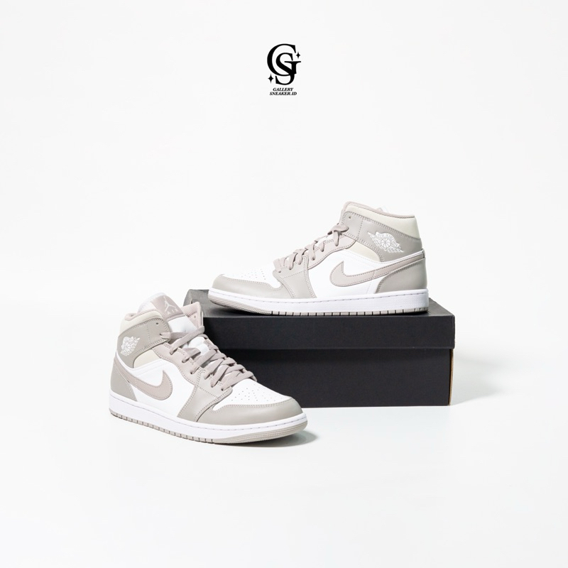 Air Jordan 1 Mid Linen Resmi Original