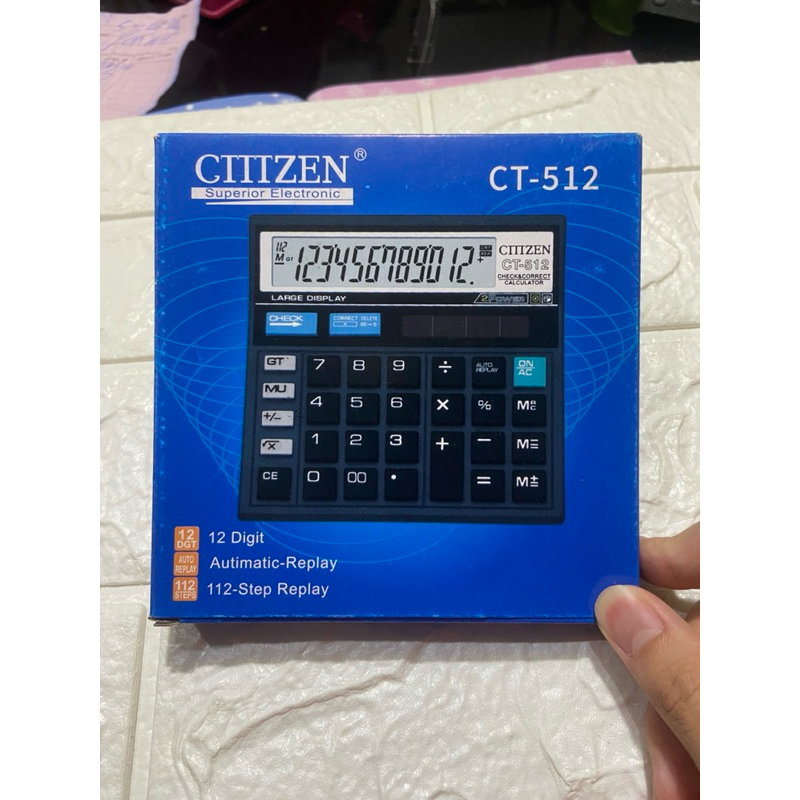 

KALKULATOR CITIZEN CT 512 / 12 DIGIT CHECK CORRECT