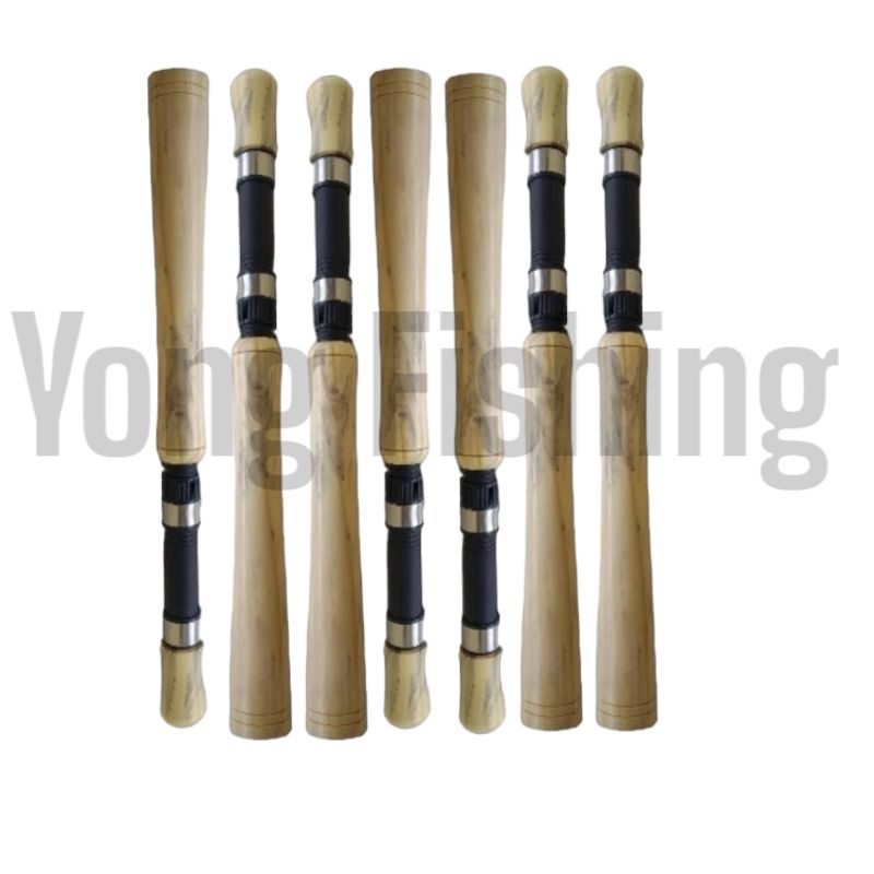 gagang joran kayu pinus polos + realseat