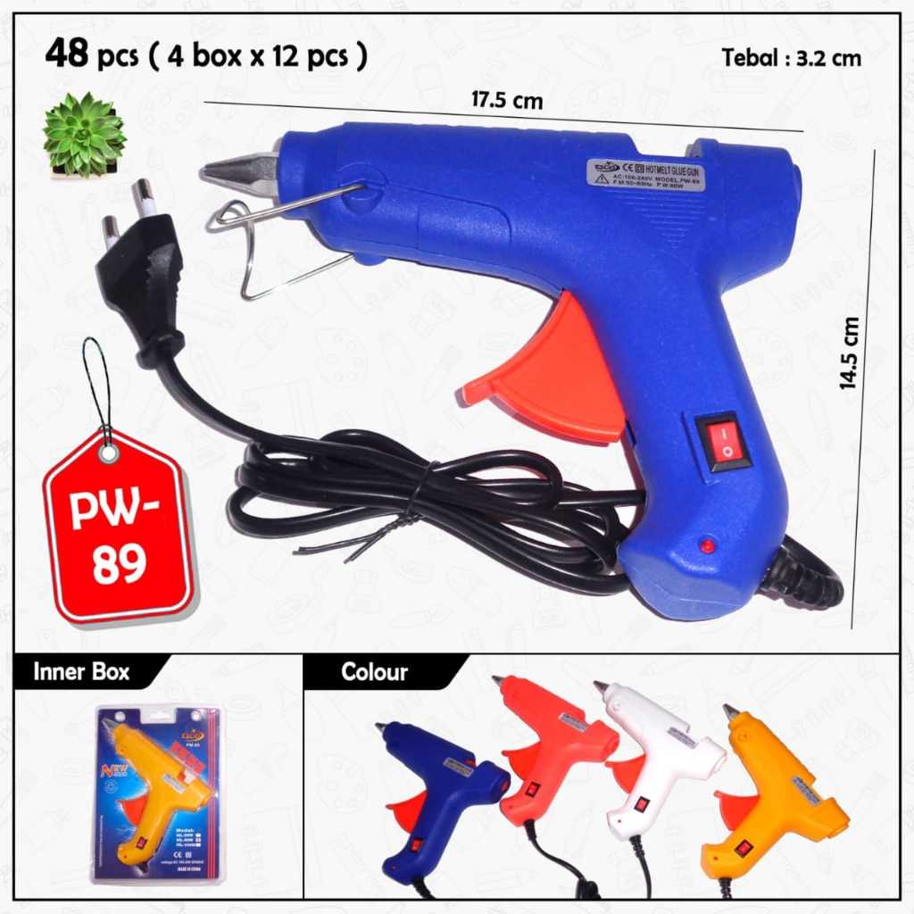 

Alat lem tembak Besar Hot Melt Glue Gun on off 11 mm 60 w