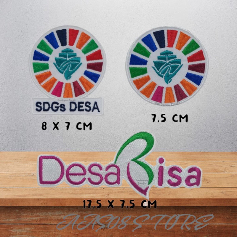 LOGO SDGS EMBLEM PATCH ATRIBUT BEDGE LOGO BORDIR SDGS DESA
